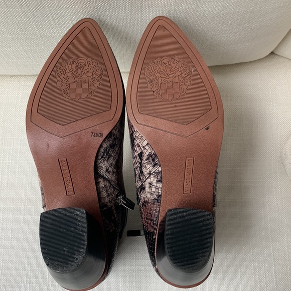 Vince Camuto Snake Skin Booties 7.5 Cowboy Boots - Picture 6 of 8